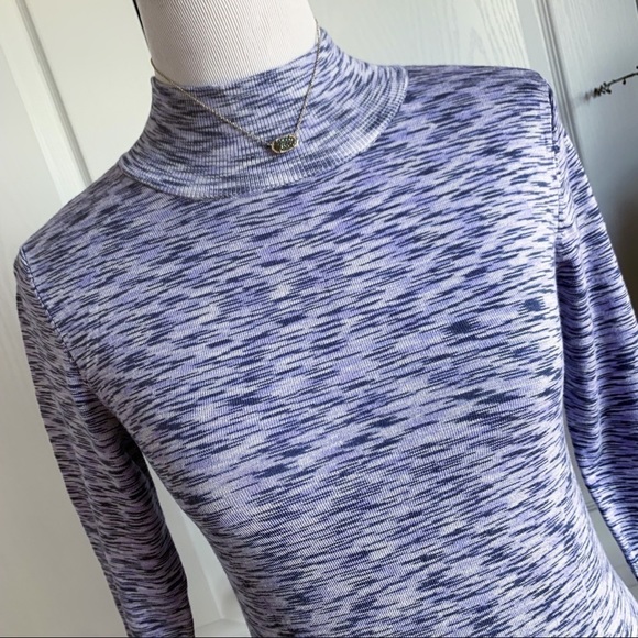 Apt. 9 Lavender Mock Neck Marbled Sweater Top - Picture 2 of 7